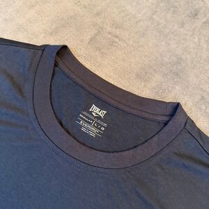 Everlast Everdri Mens Large Navy Blue Performance Athletic T-Shirt Regular Fit